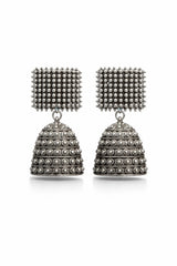 Silver Aura Jhumkas