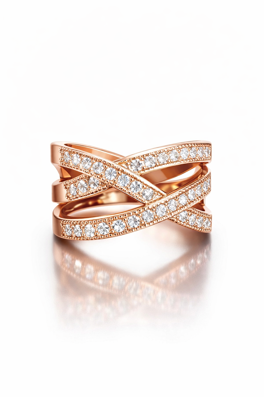 Nivora Celeste Criss-Cross Diamond Ring