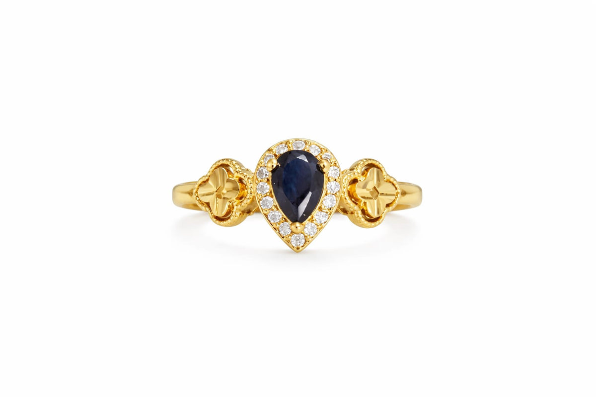 Royal Sapphire Teardrop Ring
