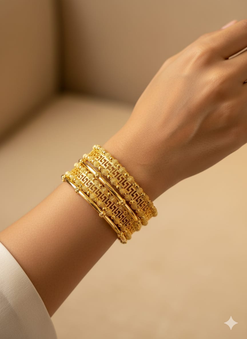 Regal Weave Gold Kada