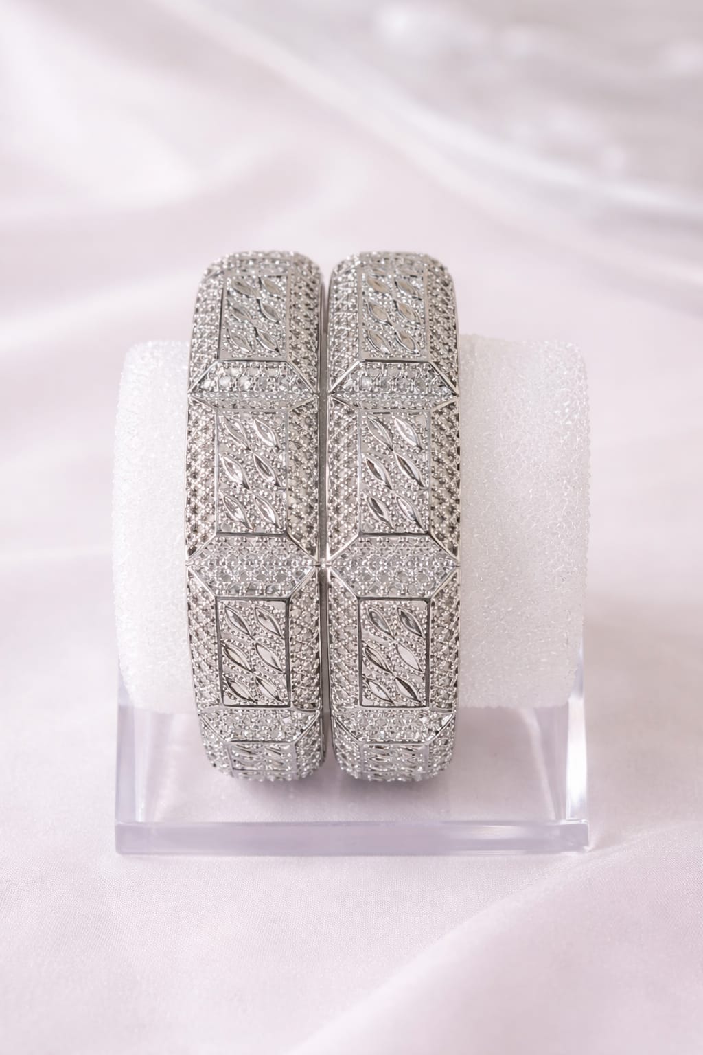 Crystal Leaf Designer Bangles
